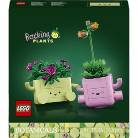 LEGO Botanicals Rocking Plants set, multi-coloured buildable plant pots with faces, 253 pieces, ages 9+