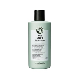 Maria Nila True Soft Conditioner in a pale green bottle with pump-free cap, 300ml