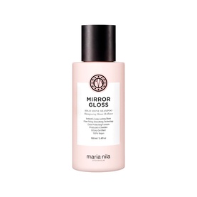Maria Nila Mirror Gloss Shampoo in a pale pink bottle with dark cap, 100ml