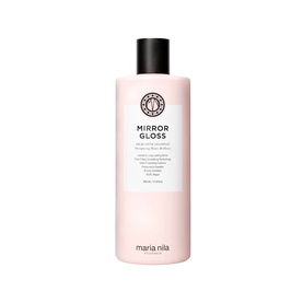 Maria Nila Mirror Gloss Shampoo in a large pink bottle with black cap