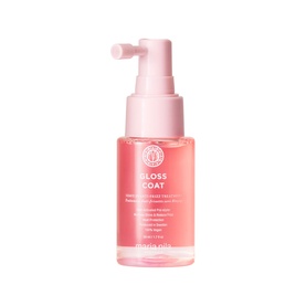Maria Nila Gloss Coat hair treatment in pink spray bottle, frizz-reducing formula, 50ml