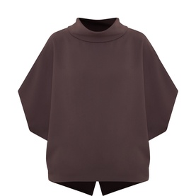 Sage Cape Sleeve Turtleneck Top