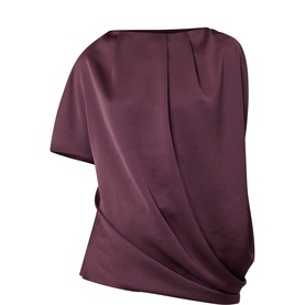 Arlo Asymmetric Draped Blouse