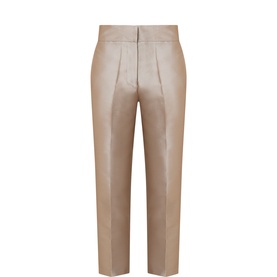 Twig Cropped Slim-Leg Trousers