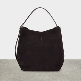Medium Belted Suede Tote Bag