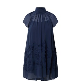 Aviel Floral Appliqu&eacute; Mini Dress