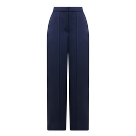 Jonathan Simkhai midnight wide-leg trousers with front seam detail and elasticated waistband, acetate-blend fabric