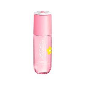 Marc Jacobs Daisy Mist Mandarin Fizz Hair and Body Mist in pink bottle with daisy flower cap detail