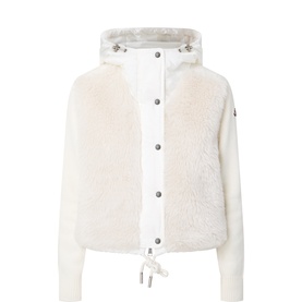 Shearling Padded Knit Sweater