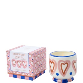 A Dopo Hearts Ceramic Candle - Rosewood Vanilla