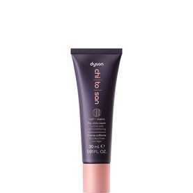 Dyson Chitosan Pre-Style Cream Mini Curly to Coily Light 30ml in dark purple tube with rose gold cap