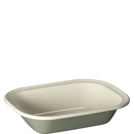 Large 28cm Enamelled Sage Green Pie Dish