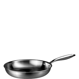 Prochef 24cm Tri-Ply Stainless Frypan in stainless steel with long handle, polished interior and flared rim