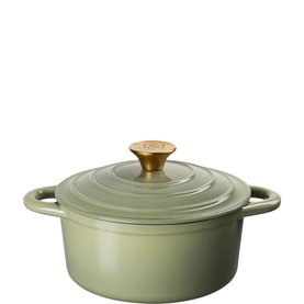 21cm Cast Iron Sage Green Round Casserole