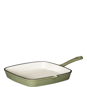 23cm Cast Iron Sage Green Grill Pan