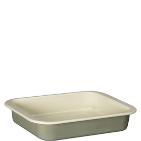 Small 29cm Enamelled Sage Green Roaster