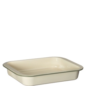 Medium 35cm Enamelled Sage Green Roaster