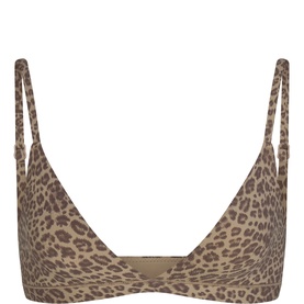 Triangle Bralette Desert Leopard Ink Print