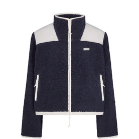 Boxy Zip Up Jacket Navy