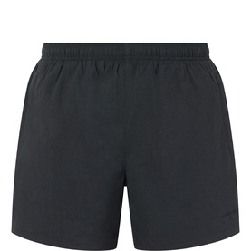 Cole Buxton Ripstop Swim Shorts in black, elasticated waistband, lightweight nylon fabric, flat lay view
