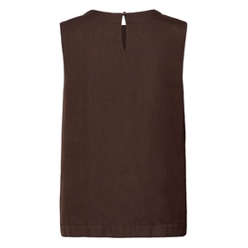 Kaffe Coffee Bean sleeveless top, back view showing keyhole neckline detail and relaxed fit silhouette.