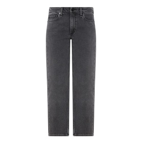 Rag & Bone straight-leg jeans in washed grey denim, five-pocket styling, cropped ankle length, relaxed fit