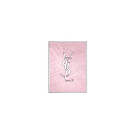 YSL Eye Palette in 826 Peach Flirt, pink compact with embossed silver YSL logo on lid