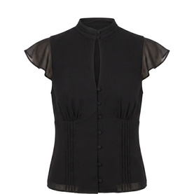 Eden Keyhole Flutter Blouse
