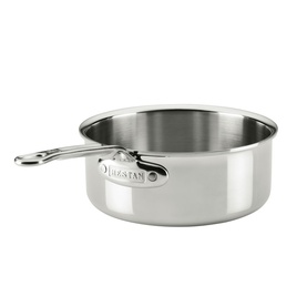 Hestan ProBond Luxe Saucepan 18cm in polished stainless steel with seamless handle, satin interior, no lid shown.