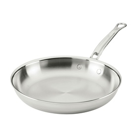 Hestan ProBond Luxe Skillet 28cm in polished stainless steel with satin interior and seamless long handle