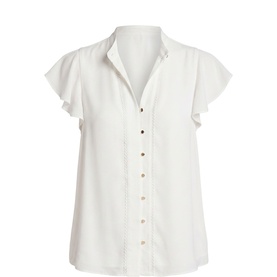 Jennie Embroidered Flutter Blouse