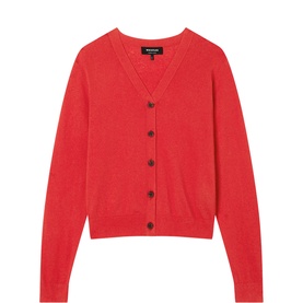 Ribbed Trim Knitted Cardigan