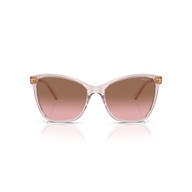 Vogue Eyewear cat-eye sunglasses in transparent pink with gold-tone hardware and gradient rose-pink lenses