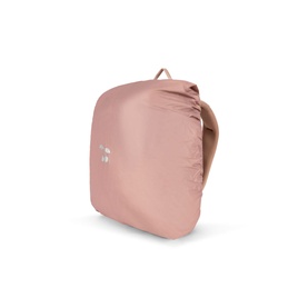 Konges Sl&oslash;jd cherry pink compact backpack with top handle, smooth nylon exterior and minimalist design