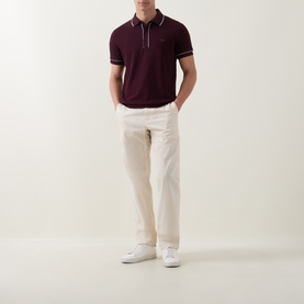 Paris Logo Contrast Trim Polo Shirt
