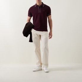 Paris Logo Contrast Trim Polo Shirt