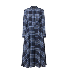 Utile Belted Check Shirt Dress