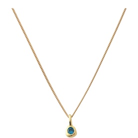 September Mini Birthstone Charm Necklace
