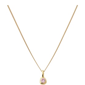 October Mini Birthstone Charm Necklace