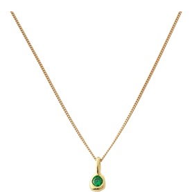 May Mini Birthstone Charm Necklace