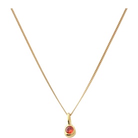 July Mini Birthstone Charm Necklace