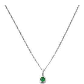May Mini Birthstone Charm Necklace