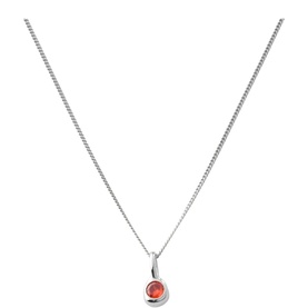 July Mini Birthstone Charm Necklace