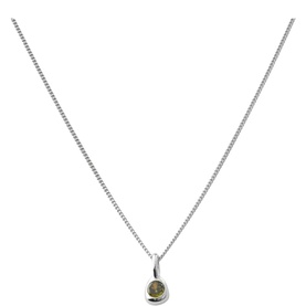 August Mini Birthstone Charm Necklace