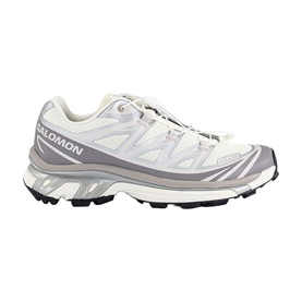 Salomon trainer in Vanilla Ice Silver Lilac, chunky ridged rubber sole, mesh and overlay upper, lace-up fastening.