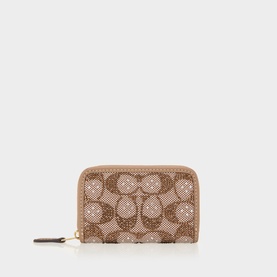 Monogram Crystal Zip Around Wallet
