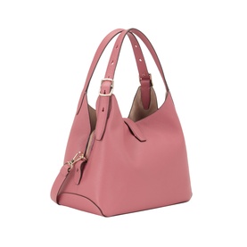 Kate Spade pomegranate leather crossbody bag with gold-tone hardware, dual top handles, and detachable shoulder strap