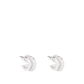 Tiny Twinkles Pave Trio Huggie Earrings