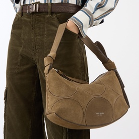 Loop Suede Dot Shoulder Bag