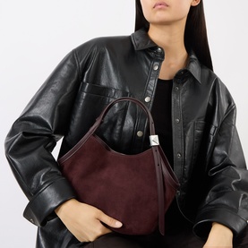 Deco Tulip Small Suede Tote Bag